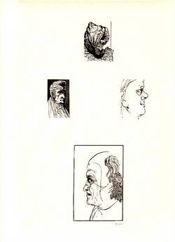 Item #25234 George Richmond Engraving The Shepard, George Richmond In His Engraving Costume, Blake (self Portrait) & Blake After A Drawing By John Linnell (print). Leonard Baskin.