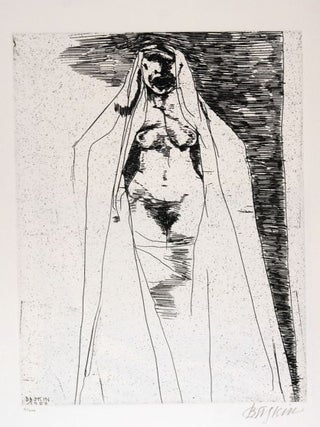 Item #9009503 Tamora (Print). Leonard Baskin