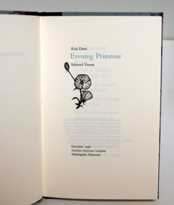Item #9011548 Evening Primrose; Selected Poems. Rita Dove.