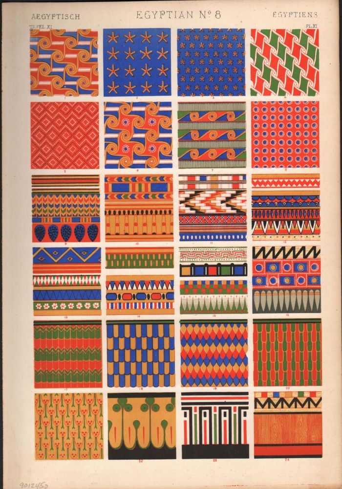 Egyptian No. 8. PRINT GRAMMAR OF ORNAMENT by Owen Jones on James and Mary  Laurie Booksellers