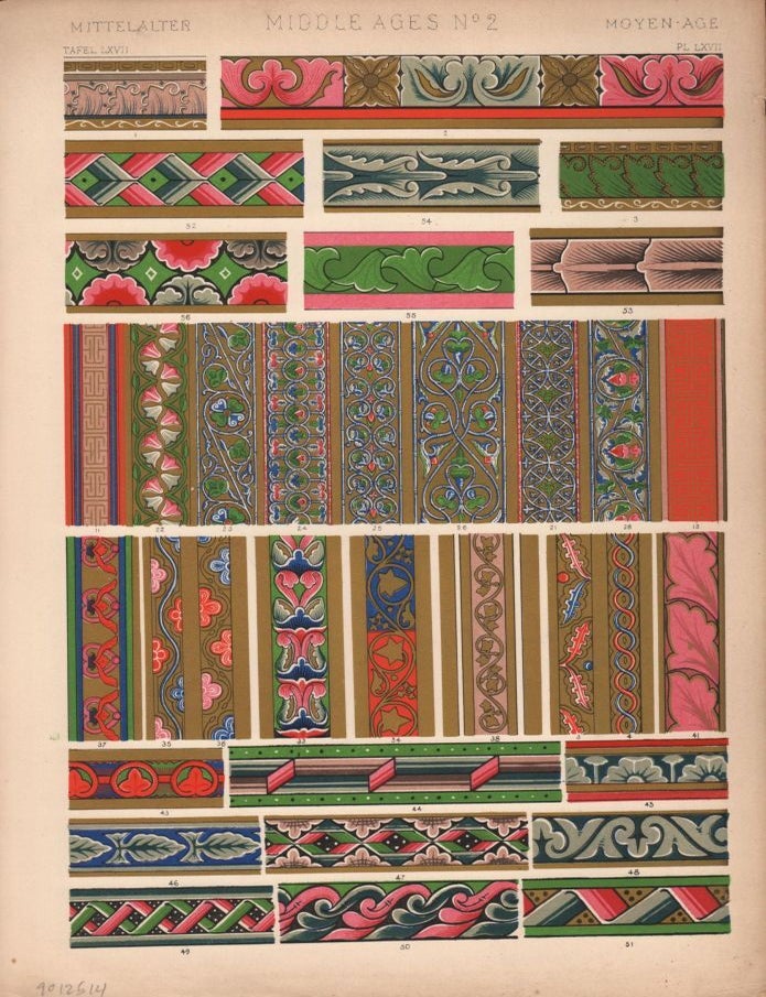 Item #9012514 Middle Ages No. 2A. (PRINT) (GRAMMAR OF ORNAMENT). Owen Jones.