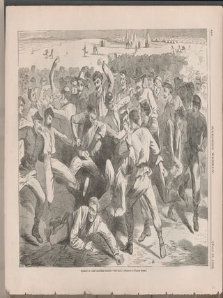 HOLIDAY IN CAMP -- SOLDIERS PLAY "FOOT-BALL" (Print. Winslow Homer.