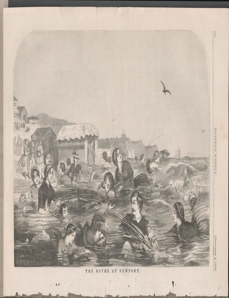 Item #9014236 THE BATHE AT NEWPORT (Print). Winslow Homer.