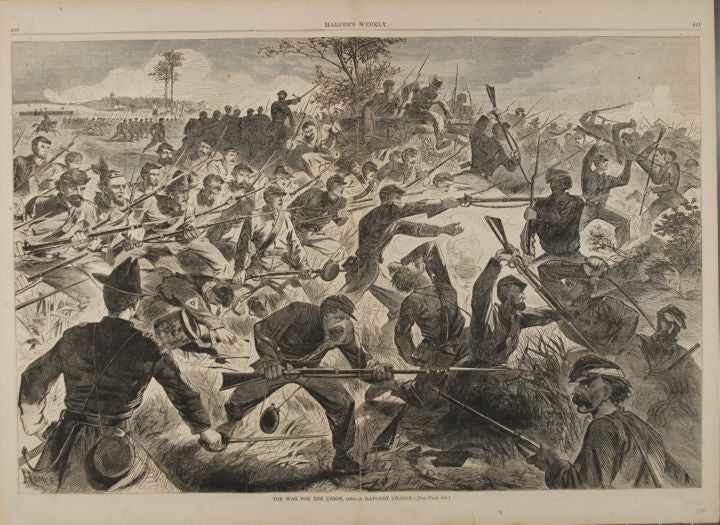 Item #9014264 THE WAR FOR THE UNION, 1862 -- BAYONET CHARGE (Print). Winslow Homer.