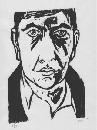 Item #9015114 Portrait of a Man. (print). Leonard Baskin