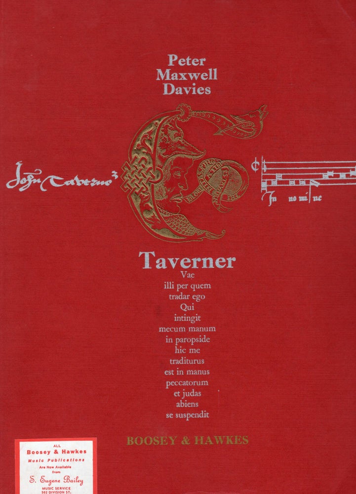 Item #9015495 Taverner; An Opera in Two Acts. Peter Maxwell Davies.