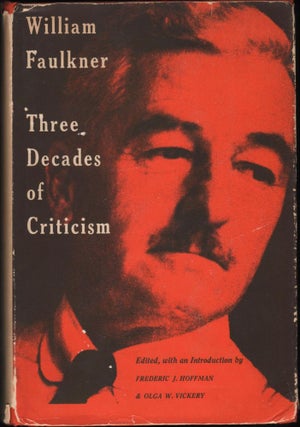 Item #9018795 Three Decades of Criticism. William Faulkner