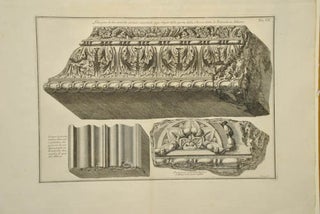 Item #9019627 Disegno di due antiche cornici consimili... Architectural fragments. (print). From...
