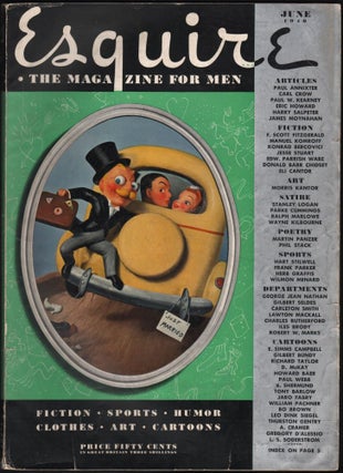 Item #9019736 "Pat Hobby's Secret" in Esquire Magazine Vol. 13, No. 6, (June, 1940). F. Scott...