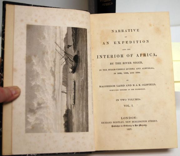 Item #9020555 Narrative of an Expedition into the Interior of Africa, by the River Niger in the Steam-Vessels Quorra and Alburkah, in 1832, 1833, and 1834. Two Volumes. Macgregor Laird, R A. K. Oldfield.