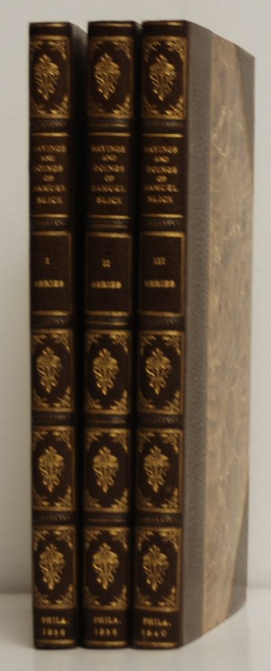 Item #9020600 The Clockmaker; or, Sayings and Doings of Samuel Slick, of Slickville. 3 volumes. Thomas Chandler Halliburton.