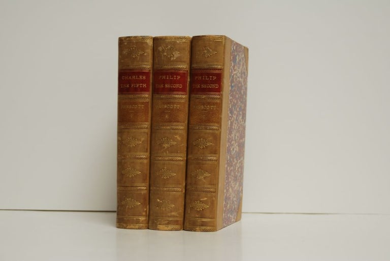 Item #9020816 The History of the Emporer Charles the Fifth with An Account of the Emporer's Life After His Abdication, and History of the Reign of Philip the Second, King of Spain. 3 volumes. William Robertson, D. D., William H. Prescott.