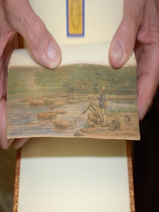 (Fore Edge Painting). The Poetical Works of Thomas Campbell. With notes, and a biographical sketch by the Rev. W. A. Hill.
