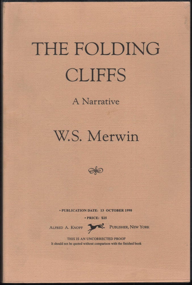 Item #9027829 The Folding Cliffs; a Narrative of 19th-Century Hawaii. W. S. Merwin.