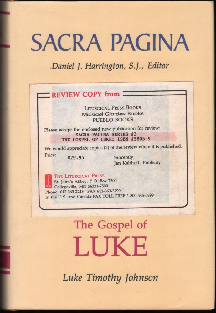 Item #9028721 The Gospel of Luke. Luke Timothy Johnson.