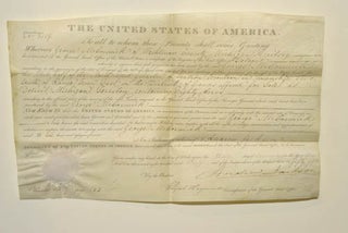 Item #9029398 Land grant signed by Andrew Jackson (born 1767, died 1845). President of the...