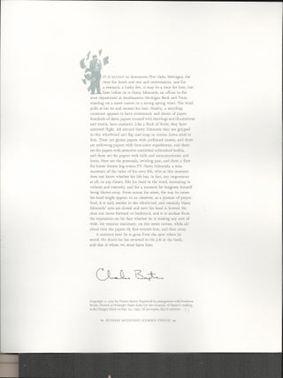 Item #9032470 It Is Midday in downtown... (broadside). Charles Baxter