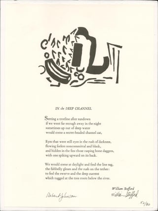 Item #9032558 In the Deep Channel (broadside). William Stafford