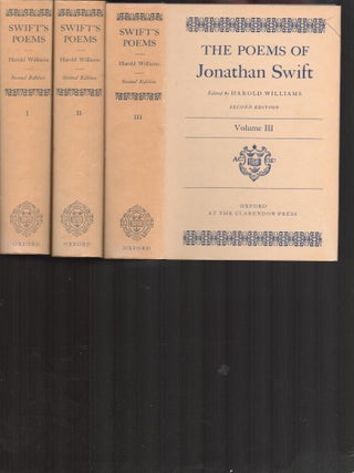 Item #9034186 The Poems of Jonathan Swift. 3 volumes. Jonathan Swift