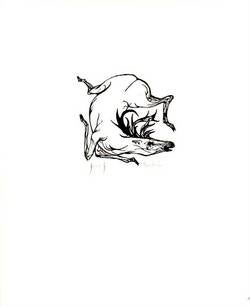 Item #9219 Stag For Flaubert's 'st. Julien The Hospitaller' (print). Leonard Baskin